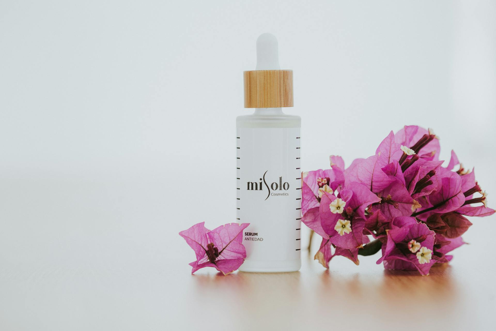 Premium skincare products arranged with artistic precision